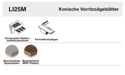 125mm Konische Vorritzsägeblatt – LI25M31FA3 - Detail